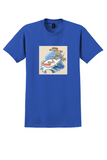 Lauda Air T-Shirt - Vintage Surfing Mouse Bag Sticker - Royal Blue