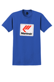 Martinair T-Shirt - Vintage Red Chevron Logo Bag Sticker - Royal Blue