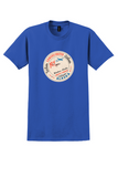 Northern Consolidated Airlines T-Shirt - Vintage Anglers Paradise Sticker - Royal Blue