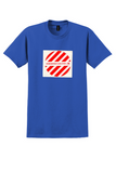 Northwest Airlines T-Shirt - Vintage Red Stripes Roundel Bag Sticker - Royal Blue