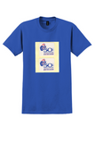 Air New Zealand T-Shirt - Vintage 50th Anniversary Bag Sticker - Royal Blue