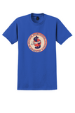 Skyways International T-Shirt - Vintage Globe Roundel Bag Sticker - Royal Blue