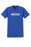 SunExpress T-Shirt - Vintage Rising Sun Logo Bag Sticker - Royal Blue