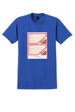 TAP Air Portugal T-Shirt - Vintage Name and Address Label Pair - Royal Blue