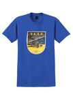 VASP T-Shirt - Vintage Viacao Aerea Sao Paulo Bag Sticker - Royal Blue