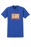 Western Airlines T-Shirt - Vintage Only Way To Fly Name Tag Sticker - Royal Blue
