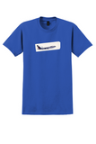 Air Transat T-Shirt - Vintage Widebody Jet Bag Sticker - Royal Blue