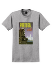Fly TWA Portugal T-Shirt - David Klein Lisbon Poster - Sport Gray