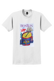 Fly TWA Jets Boston T-Shirt - David Klein Drum Poster - White