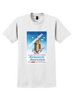 Aerolineas Argentinas Buenos Aires T-Shirt - Vintage Skyscraper Poster - White