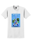 Air France France T-Shirt - Villemot Eiffel Tower Poster - White