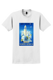 Air France North Africa T-Shirt - Villemot Minaret Poster - White
