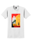 Air France South America T-Shirt - Vintage Colonial Church Poster - White