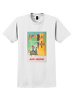Air India Rome T-Shirt - Vintage Maharajah Sightseeing Poster - White