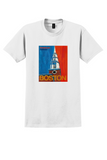 American Airlines Boston T-Shirt - Vintage Church Steeple Poster - White