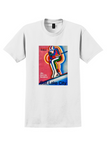 American Airlines Salt Lake City T-Shirt - Unimark Skier Poster - White