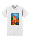BOAC South America T-Shirt - Vintage Baroque Church Poster - White