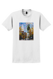 Delta Boston T-Shirt - Vintage Painterly Statue Poster - White