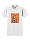 Delta Cuba T-Shirt - Vintage Straw Hat Poster - White