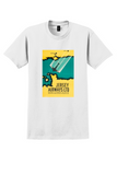 Jersey Airways Jersey T-Shirt - Vintage Island Map Poster - White