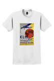 KLM Amsterdam-Batavia T-Shirt - Vintage Red Globe Poster - White