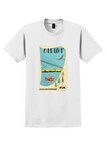 KLM Canada T-Shirt - Vintage Bridge and Ship Poster - White