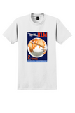 KLM Batavia-Amsterdam T-Shirt - Vintage Globe Route Poster - White