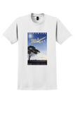 KLM Homeward T-Shirt - Vintage Sunset Airliner Poster - White