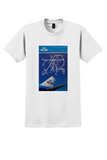 KLM Route Map T-Shirt - 1990 Blue Network Poster - White