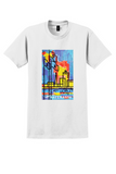 Lufthansa Germany T-Shirt - Vintage Abstract City Poster - White