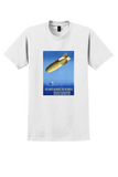Graf Zeppelin Atlantic T-Shirt - Vintage Hamburg-Amerika Linie Poster - White
