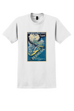 Pan Am Bermuda T-Shirt - Vintage Clipper Lilies Poster - White