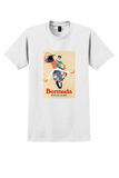 Pan Am Bermuda T-Shirt - Vintage Motor Scooter Couple Poster - White