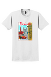 Pan Am Brussels T-Shirt - Vintage Grand-Place Poster - White