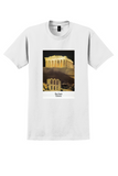 Pan Am Greece T-Shirt - Vintage Parthenon at Night Poster - White