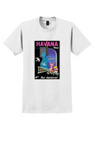 Pan Am Havana T-Shirt - Vintage Morro Castle Dancers Poster - White