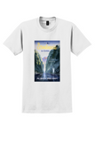 Pan Am Scandinavia T-Shirt - Vintage Fjord Poster - White