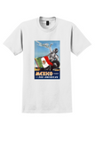 Pan Am Mexico T-Shirt - Vintage Charro and Flag Poster - White