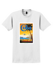 Pan Am Cuba T-Shirt - Vintage Visit Cuba Palm Poster - White