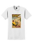 Qantas Australia T-Shirt - Vintage Beach Terrace Poster - White