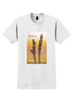 Qantas BOAC Indonesia T-Shirt - Vintage Carved Figures Poster - White