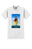 SAS Chile T-Shirt - Vintage Guitar and Andes Poster - White