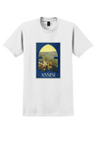 Assisi T-Shirt - Vintage Italian Travel Poster - White