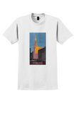 Chicago Temple T-Shirt - Vintage Gothic Skyscraper Poster - White