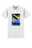 Graf Zeppelin South America T-Shirt - Vintage HAPAG Poster - White
