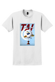 TAI T-Shirt - Vintage Globe and Stamps Poster - White