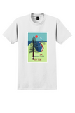 TEAL Norfolk Island T-Shirt - Vintage Norfolk Pine Poster - White