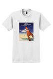 TEAL Skyway T-Shirt - Vintage Maori Flying Boat Poster - White