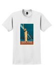 New York T-Shirt - Vintage Wonder City Statue of Liberty Poster - White