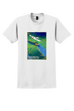 Transadriatica T-Shirt - Vintage Seaplane Adriatic Map Poster - White